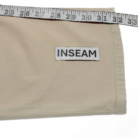 Citizens of Humanity NWT 5 Pocket Jean Cut Pants Size 36 US Solid Beige Cotton